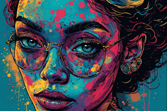 draw vector pop art illustration for you