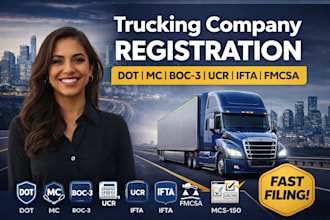 register your trucking company dot, mc, ucr, ifta, with fmcsa leads