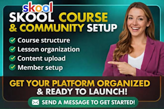 online course setup skool course manager kajabi network setup