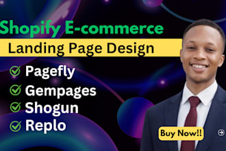 do landing page design with gempages pagefly shopify store shogun