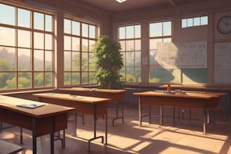 draw anime vtuber background interior, landscape art