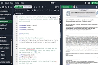 design your research document using latex in any template