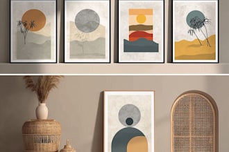 design trending printable boho wall art for etsy
