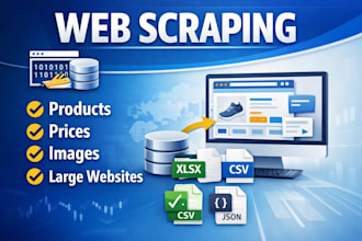 do python web scraping, data extraction and web crawling