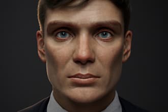 create a realistic 3d head character model in zbrush maya
