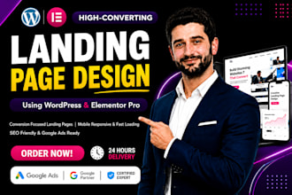 design cro focused high converting PPC landing page for google ads and meta ads