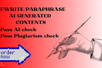 rewrite and paraphrase your ai generated content to pass ai checks