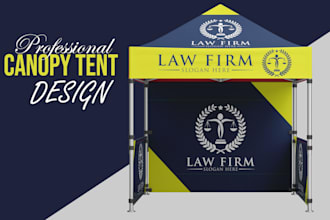 do graphics to make the canopy tent dgesign and it professional