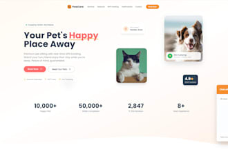 build a pet sitting, pet care website, dog walking  website
