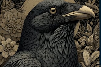 draw dark art animal illustration
