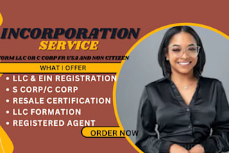 form us llc, c corp, s corp for us and non us residents with ein