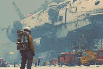 draw sci fi illustration and sci fi art