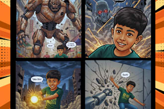 design personalized comic stories for wedding, love, kids and business