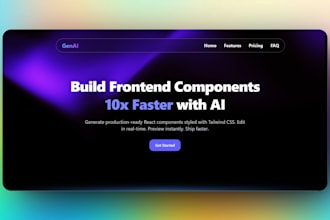 build a modern next js front end website