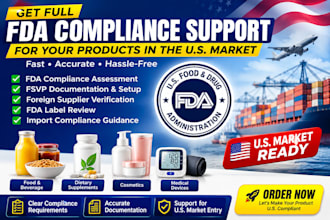 provide fda compliance, fsvp and US agent services