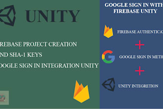 integrate all firebase authentication or login in unity