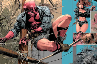 do comics book pages, storyboards, illustrations