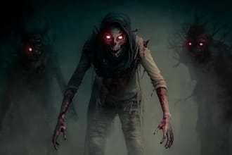 create dark gothic horror art for metal bands, posters and albums