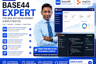 be your base44 expert for web app development and replit bug fix