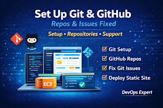 set up git and github create repositories and fix git issues