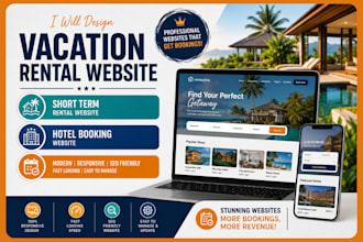 design vacation rental website short term rental website hotel booking website
