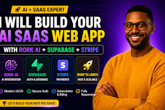 build saas web app using rork ai with supabase backend auth and stripe payments