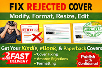 fix rejected book cover format resize modify for amazon KDP