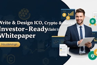 write and design ico, crypto, blockchain whitepaper