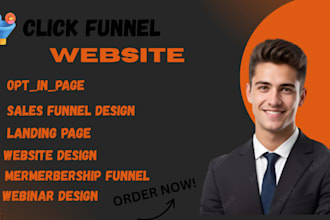 design click funnels sales page and landing page