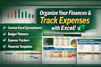 do a custom excel spreadsheet, budget planner or tracker