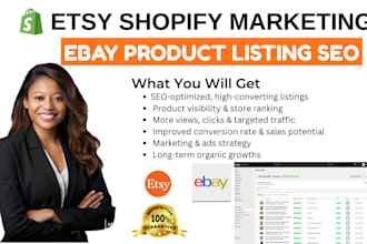 do shopify etsy amazon to ebay dropshipping listing ads marketing views etsy SEO