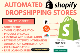 build automated shopify dropshipping store via zendrop cjdropshipping printiful