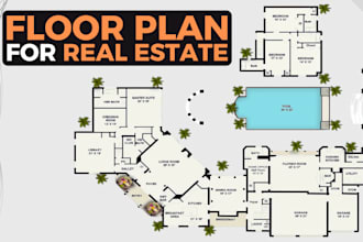 redraw floor plan for real estate from PDF, image or sketch