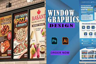 design outstanding window graphic,rollup,shopfront for you