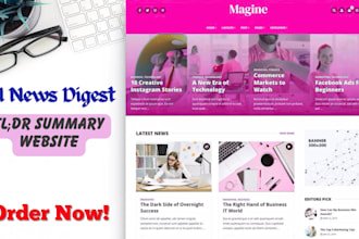 create an ai news digest and tldr summary website