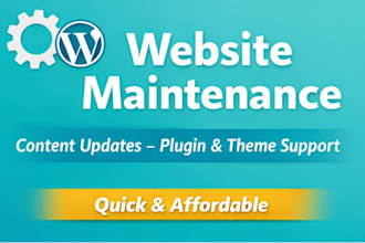 update, edit or add content to your wordpress website
