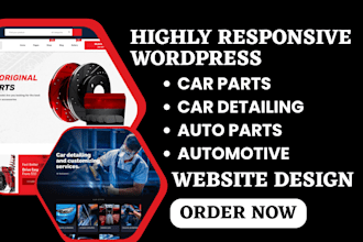 design auto parts website car detailing automotive car parts wordpress website