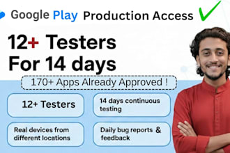 provide 20 testers closed testing for your app