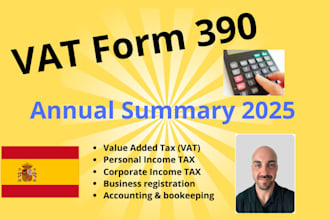 prepare your vat annual summary tax return form 390