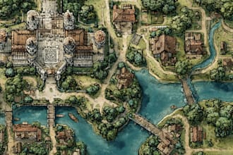 create high quality medieval battlemaps or fantasy maps for dnd or boardgame