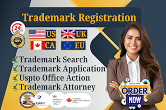 help with trademark registration USA, UK, eu and search for ecommerce brands