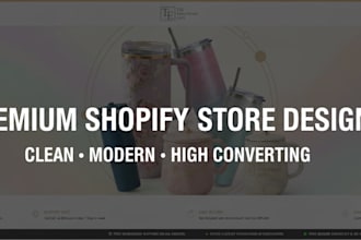 design a premium shopify store with modern UI and branding