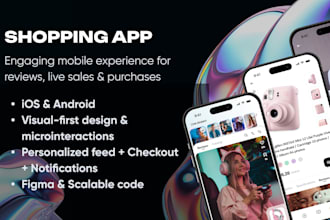 build shopping mobile app ecommerce marketplace like etsy depop poshmark whatnot