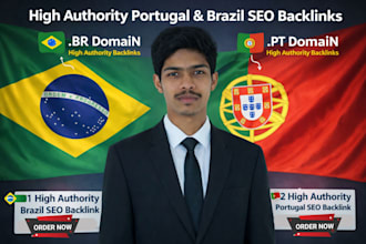 portugal and  brazil SEO dofollow backlinks pt and br