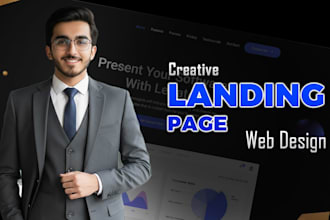 design a creative, unique landing page website with SEO