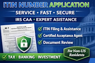 apply for your itin individual taxpayer identification as irs caa