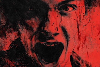 you bloody horror illustration