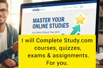 be your tutor for study com courses, assignment