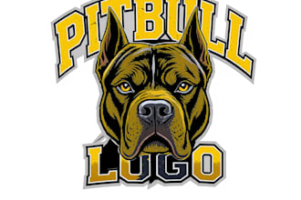 design a powerful pitbull logo for your brand or business