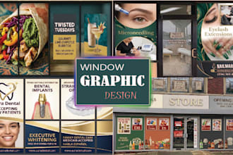 create amazing outstanding shop front design,window graphic,sign board,billboard